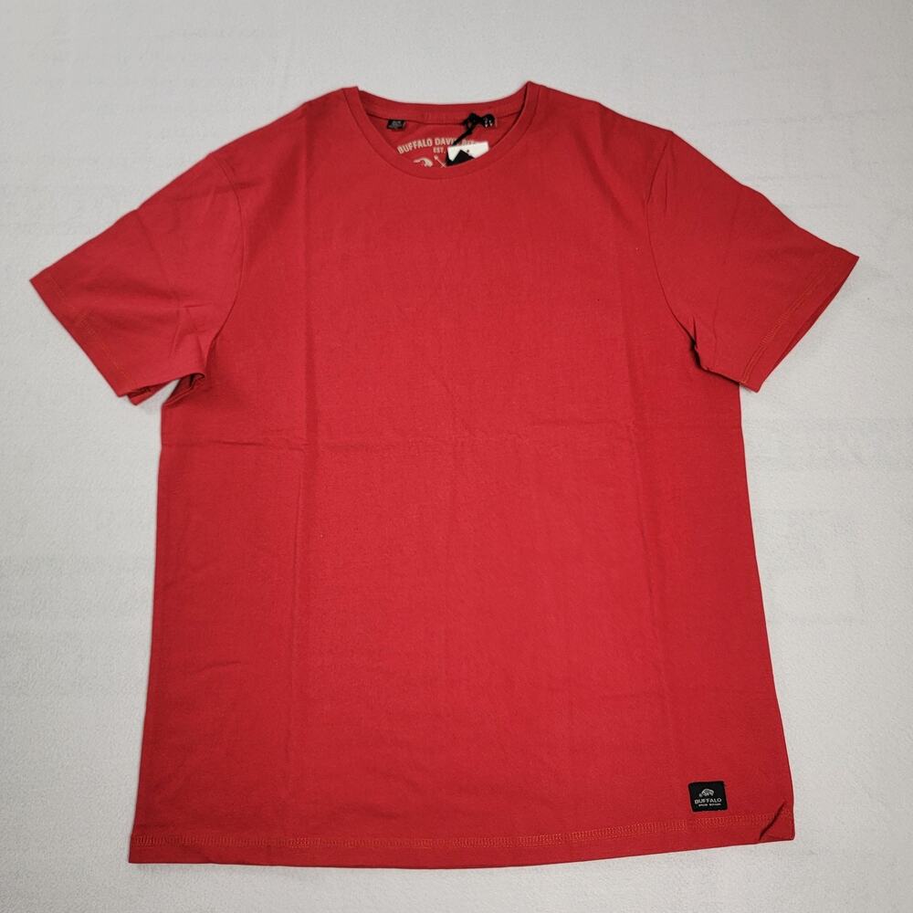Buffalo David Bitton Shirt Mens Medium Cranberry Red Tee 645